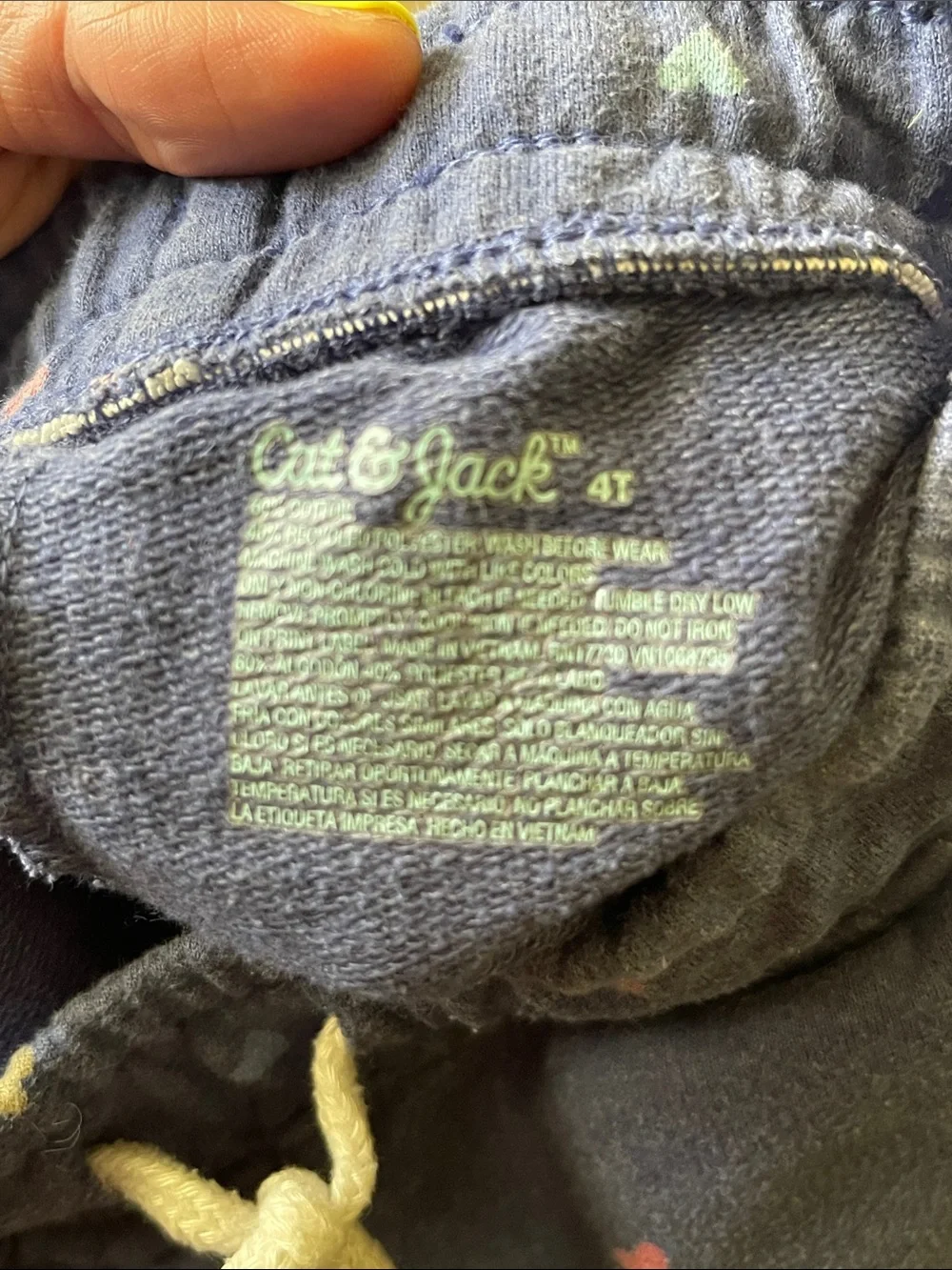 4T blue shorts with hearts